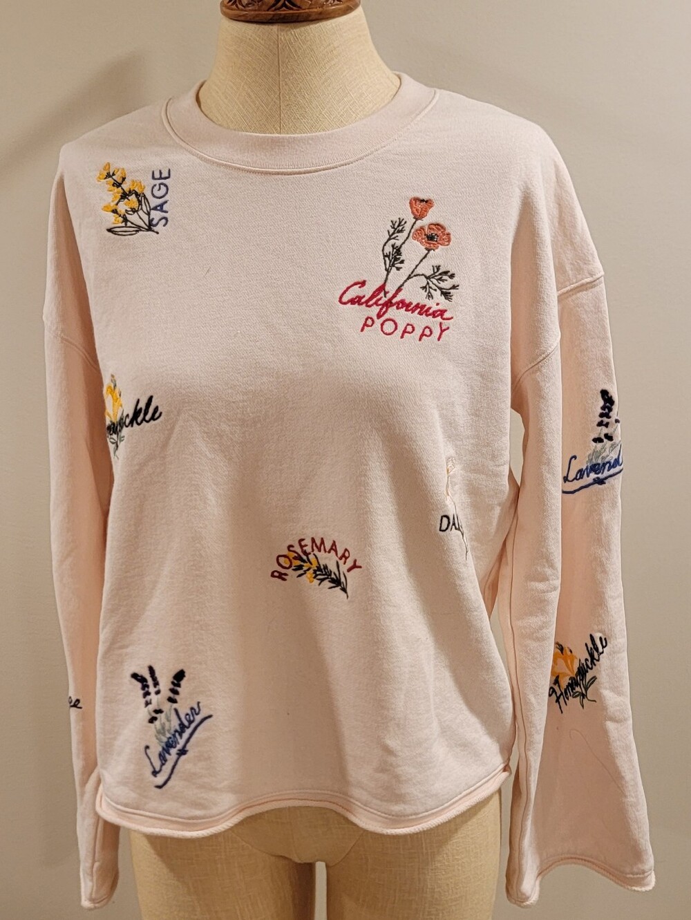 Madewell Embroidered Crewneck Sweatshirt